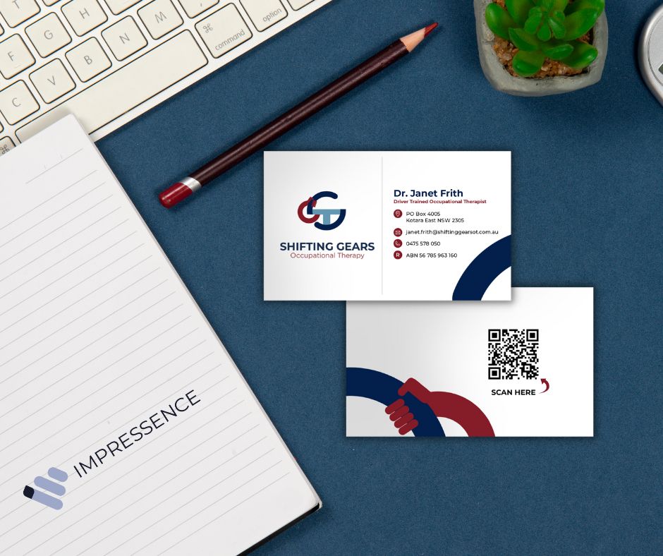 Shifting Gears Occupational Therapy Business Card Design